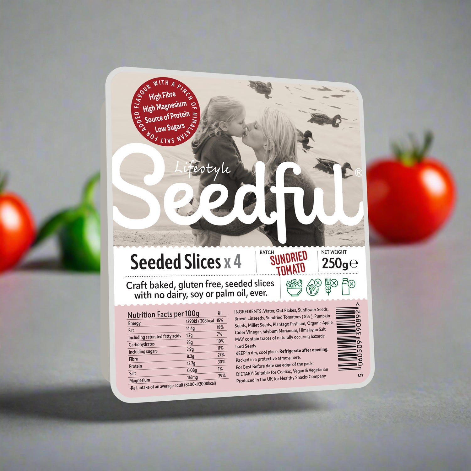 1 x 250g SEEDFUL Slices with Sundried Tomatoes ( 4 Slices Each Pack )