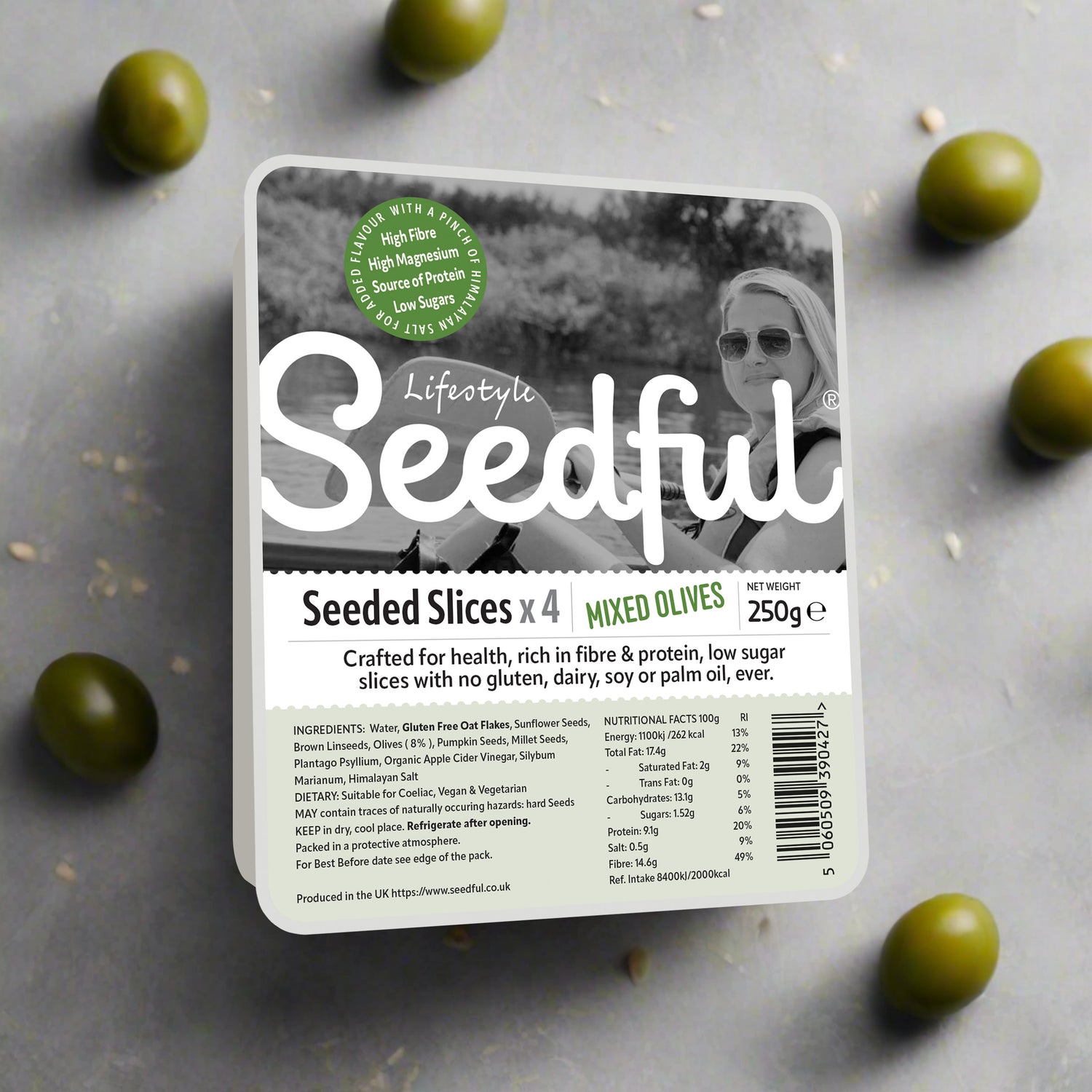 12 x 250g SEEDFUL Slices with Olives ( 12 x 4 Slices )